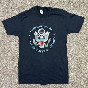 vintage 80s Washington d.c. black t-shirt size large (XS-S) Pull over
